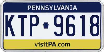 PA license plate KTP9618