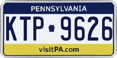 PA license plate KTP9626