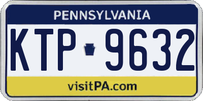 PA license plate KTP9632