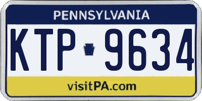 PA license plate KTP9634