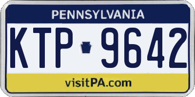 PA license plate KTP9642