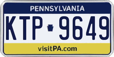 PA license plate KTP9649