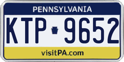 PA license plate KTP9652