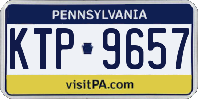 PA license plate KTP9657
