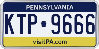 PA license plate KTP9666