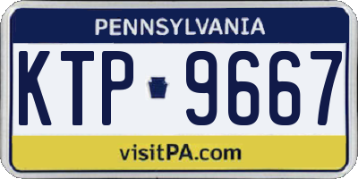 PA license plate KTP9667