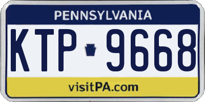 PA license plate KTP9668