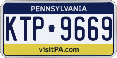 PA license plate KTP9669