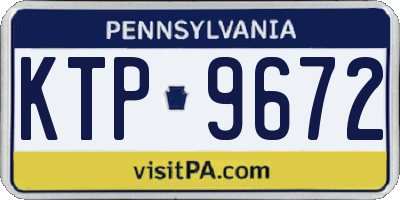 PA license plate KTP9672