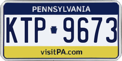 PA license plate KTP9673