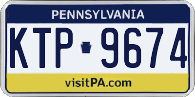 PA license plate KTP9674