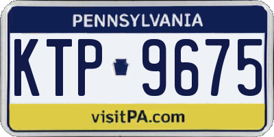 PA license plate KTP9675