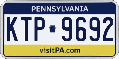 PA license plate KTP9692
