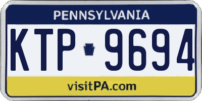 PA license plate KTP9694