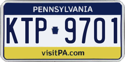 PA license plate KTP9701