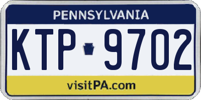 PA license plate KTP9702