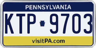 PA license plate KTP9703