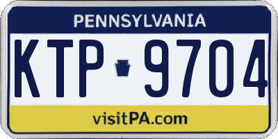 PA license plate KTP9704