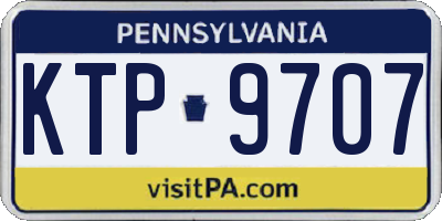 PA license plate KTP9707