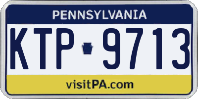 PA license plate KTP9713