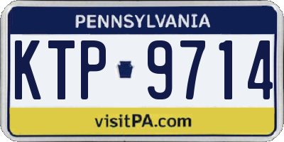 PA license plate KTP9714