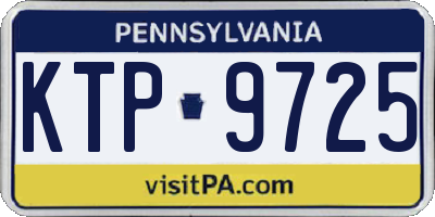 PA license plate KTP9725