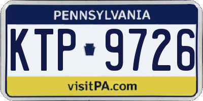 PA license plate KTP9726