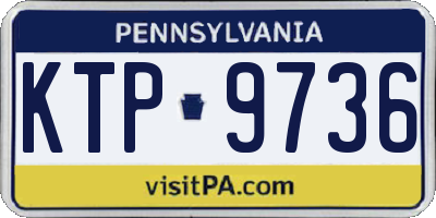 PA license plate KTP9736