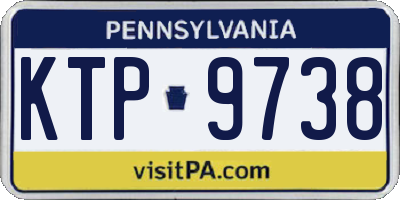 PA license plate KTP9738