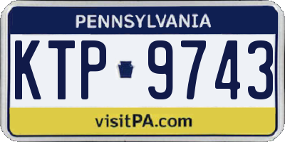 PA license plate KTP9743