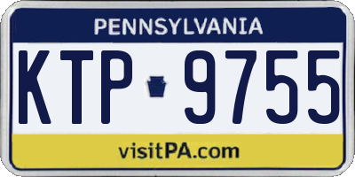 PA license plate KTP9755