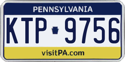 PA license plate KTP9756