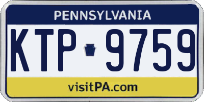 PA license plate KTP9759