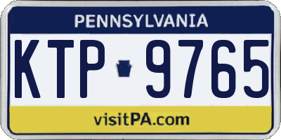 PA license plate KTP9765