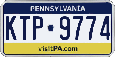 PA license plate KTP9774