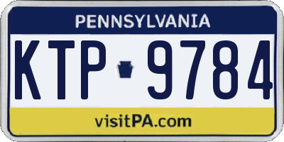 PA license plate KTP9784