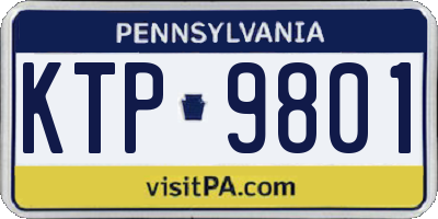 PA license plate KTP9801