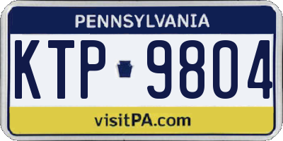 PA license plate KTP9804