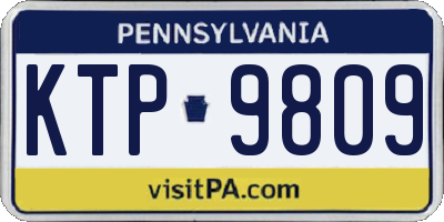 PA license plate KTP9809