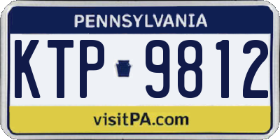 PA license plate KTP9812