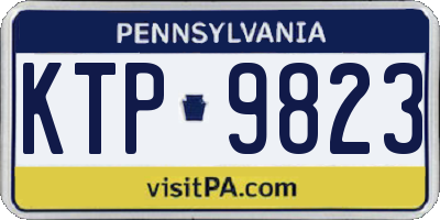 PA license plate KTP9823