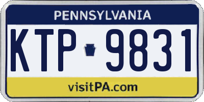 PA license plate KTP9831