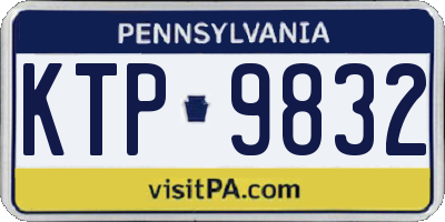 PA license plate KTP9832