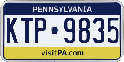 PA license plate KTP9835