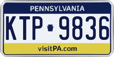 PA license plate KTP9836