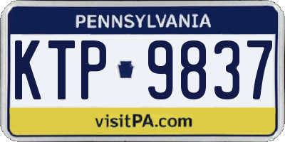 PA license plate KTP9837