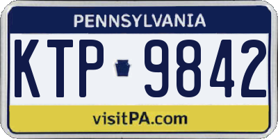 PA license plate KTP9842