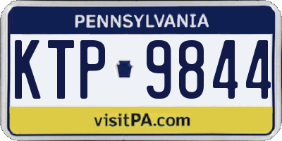 PA license plate KTP9844