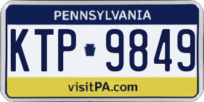 PA license plate KTP9849