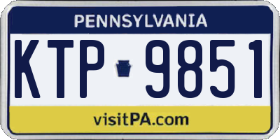PA license plate KTP9851